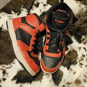 FUBU Red and Black High-Top Sneakers